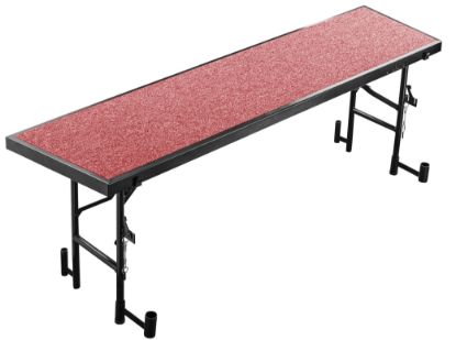 Picture of NPS® 18"x72"x24" Tapered Standing Choral Riser, Red Carpet
