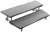 Picture of NPS® 2 Level Tapered Standing Choral Riser, Grey Carpet (18"x96" Platform)