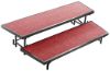 Picture of NPS® 2 Level Tapered Standing Choral Riser, Red Carpet (18"x96" Platform)