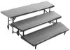 Picture of NPS® 3 Level Tapered Standing Choral Riser, Grey Carpet (18"x96" Platform)