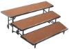 Picture of NPS® 3 Level Tapered Standing Choral Riser, Hardboard Floor (18"x96" Platform)