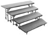 Picture of NPS® 4 Level Tapered Standing Choral Riser, Grey Carpet (18"x96" Platform)