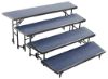 Picture of NPS® 4 Level Tapered Standing Choral Riser, Blue Carpet (18"x96" Platform)