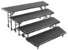 Picture of NPS® 4 Level Tapered Standing Choral Riser, Black Carpet (18"x96" Platform)