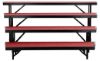 Picture of NPS® 4 Level Tapered Standing Choral Riser, Red Carpet (18"x96" Platform)