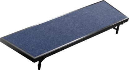 Picture of NPS® 18"x60"x8" Tapered Standing Choral Riser, Blue Carpet