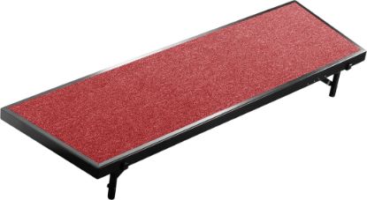 Picture of NPS® 18"x60"x8" Tapered Standing Choral Riser, Red Carpet