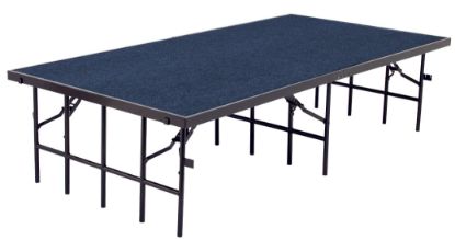 Picture of NPS® 3' x 8' Stage, 24" Height, Blue Carpet