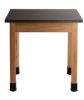 Picture of NPS® Wood Science Lab Table, 24 x 30 x 30, Chemical Resistant Top