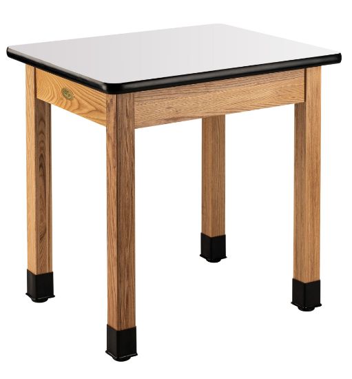 Picture of NPS® Wood Science Lab Table, 24 x 30 x 30, Whiteboard Top