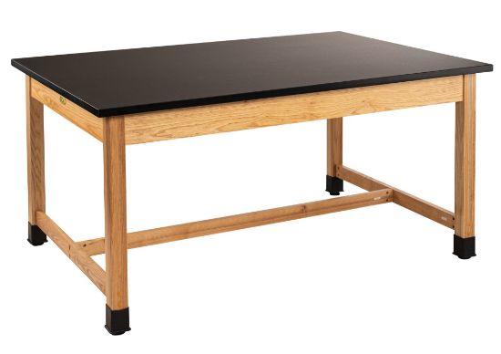 Picture of NPS® Wood Science Lab Table, 42 x 60 x 30, Chemical Resistant Top