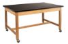 Picture of NPS® Wood Science Lab Table, 42 x 60 x 30, Phenolic Top, Casters