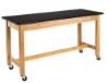 Picture of NPS® Wood Science Lab Table, 24 x 48 x 36, HPL Top, Casters