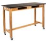 Picture of NPS® Wood Science Lab Table, 24 x 54 x 36, Chemical Resistant Top, Book Compartments and Casters