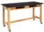 Picture of NPS® Wood Science Lab Table, 24 x 72 x 36, HPL Top, Book Compartments and Casters