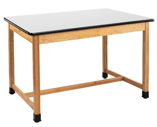 Picture of NPS® Wood Science Lab Table, 42 x 60 x 36, Whiteboard Top