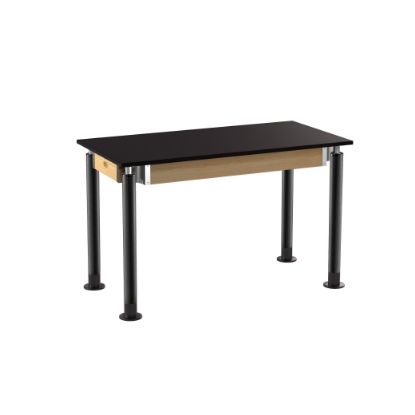 Picture of NPS® Signature Science Lab Table, Black, 24 x 48, Chemical Resistant Top,