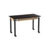 Picture of NPS® Signature Science Lab Table, Black, 24 x 48, Phenolic Top, Casters