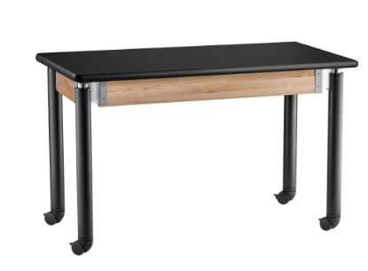 Picture of NPS® Signature Science Lab Table, Black, 24 x 54, HPL Top, Casters