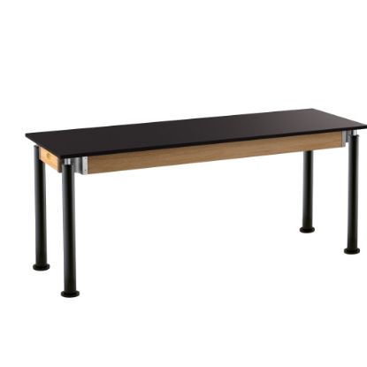 Picture of NPS® Signature Science Lab Table, Black, 24 x 72, Chemical Resistant Top,