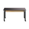 Picture of NPS® Signature Science Lab Table, Black, 30 x 60, Chemical Resistant Top, Casters