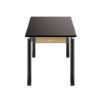 Picture of NPS® Signature Science Lab Table, Black, 30 x 60, Phenolic Top, Book Compartments and Casters