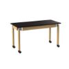 Picture of NPS® Signature Science Lab Table, Oak, 24 x 54, Chemical Resistant Top, Casters