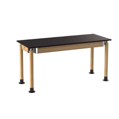 Picture of NPS® Signature Science Lab Table, Oak, 24 x 60, Chemical Resistant Top,