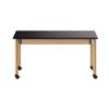 Picture of NPS® Signature Science Lab Table, Oak, 24 x 60, Phenolic Top, Casters