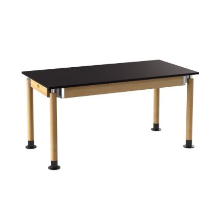 Picture of NPS® Signature Science Lab Table, Oak, 24 x 72, Phenolic Top, Casters