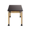 Picture of NPS® Signature Science Lab Table, Oak, 24 x 72, Phenolic Top, Casters