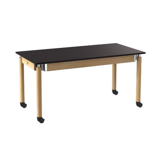 Picture of NPS® Signature Science Lab Table, Oak, 30 x 60, Phenolic Top, Casters