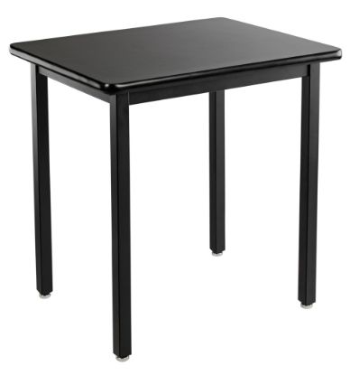 Picture of NPS® Steel Fixed Height Science Lab Table, 24 X 24 X 30, HPL Top, Black