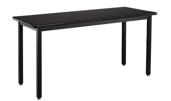 Picture of NPS® Steel Fixed Height Science Lab Table, 24 X 42 X 30, HPL Top, Black