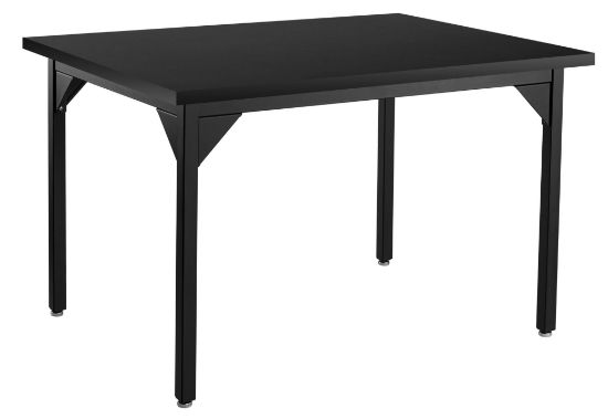 Picture of NPS® Steel Fixed Height Science Lab Table, 36 X 42 X 30, Chemical Resistant Top, Black