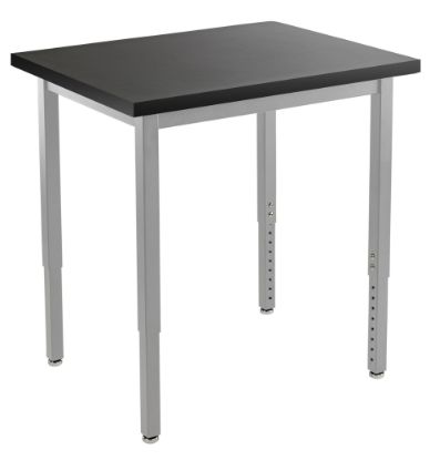 Picture of NPS® Steel Height Adjustable Science Lab Table, 24 X 24 , Phenolic Top, Grey