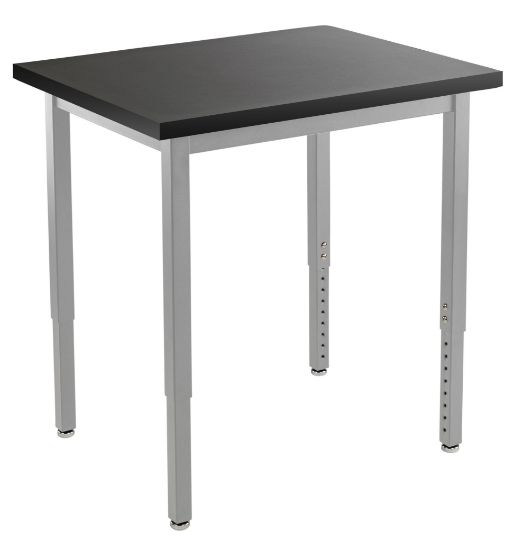 Picture of NPS® Steel Height Adjustable Science Lab Table, 24 X 36, Phenolic Top, Grey