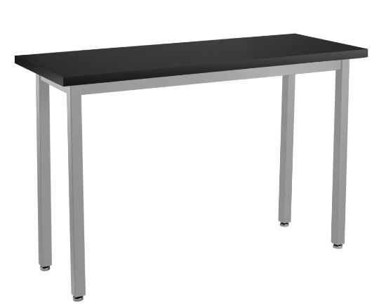 Picture of NPS® Steel Fixed Height Science Lab Table, 18 X42 X 30, Chemical Resistant Top, Grey