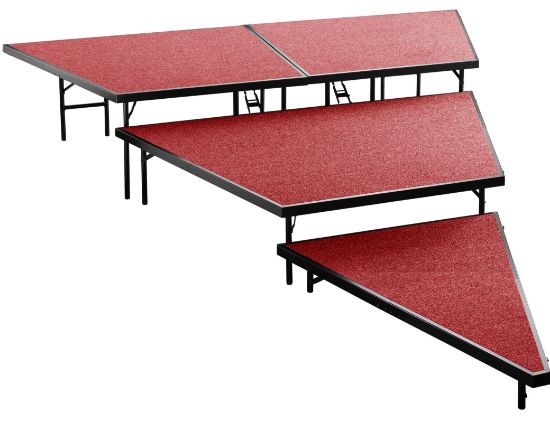 Picture of NPS® 3 Level Stage Pie Set 48" Width, Red Carpet