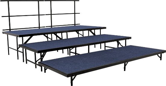 Picture of NPS® Straight Stage Set, Blue Carpet (3" x 8' Platforms)