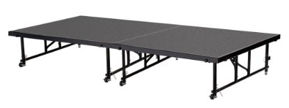 Picture of NPS® 16"-24" Height Adjustable 4' x 4' Transfix Stage Platform, Grey Carpet