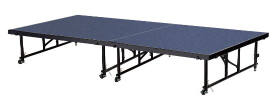 Picture of NPS® 24"-32" Height Adjustable 4' x 4' Transfix Stage Platform, Blue Carpet