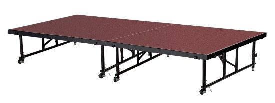 Picture of NPS® 24"-32" Height Adjustable 4' x 4' Transfix Stage Platform, Red Carpet