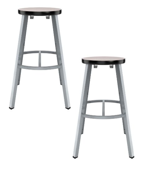 Picture of (2 Pack) NPS®   30" Titan Stool, MDF Protect Edge Seat, Grey Frame