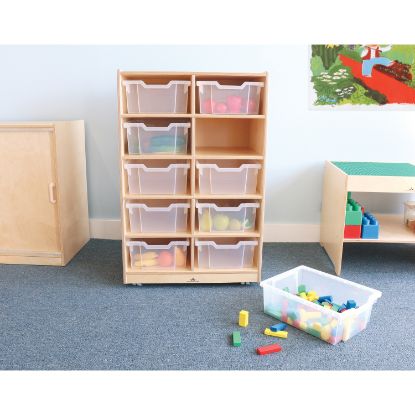 Picture of 10 Cubby Mobile Tray Storage Cabinet
